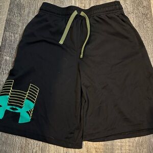 Two pairs of youth medium Under Armor shorts.